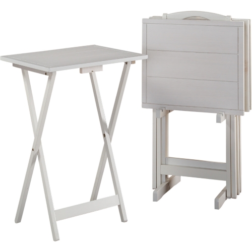 Lisbon Tray Tables in White Wood
